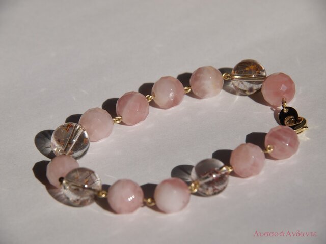 極上❢ピンクマイカとガーデンルチルのブレス❥ 極上❢ピンクマイカとガーデンルチルのブレス❥