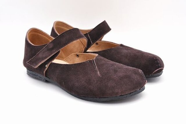 #Tokuyama Shoes:『plie MT-shoes』dark-brown suede leatherの画像1枚目