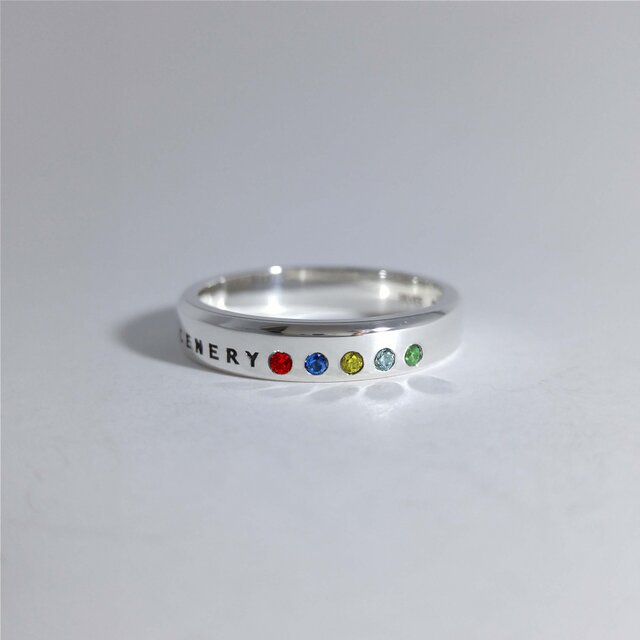 シルバーアクセサリー リング(ユニセックス) キャンディー ファイブ-エレメントの画像1枚目