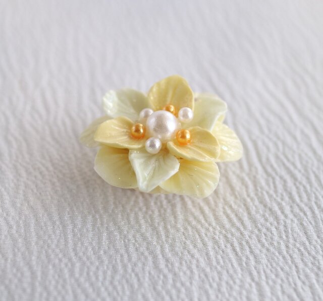 春の帯留《 春風 菜の花色 》の画像1枚目