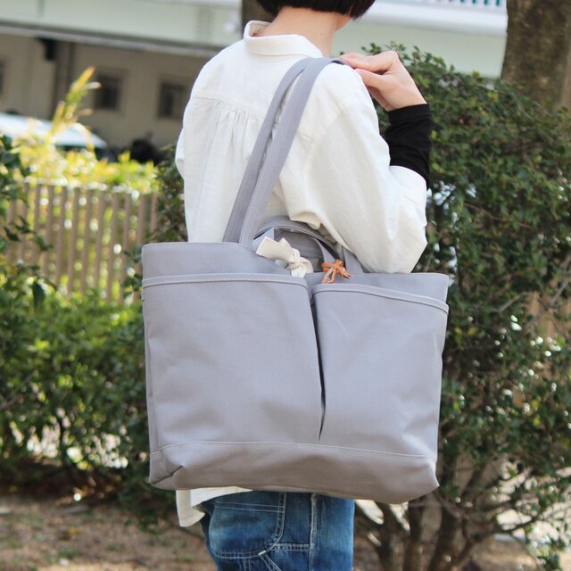 beau:ライトグレー(倉敷帆布2wayトートバッグ)の画像1枚目