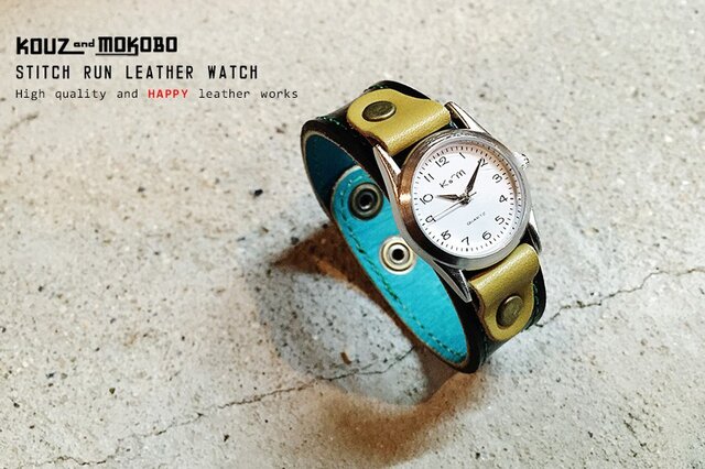 STITCH RUN LEATHER WATCH ⌚ 腕時計 // 受注生産の画像1枚目