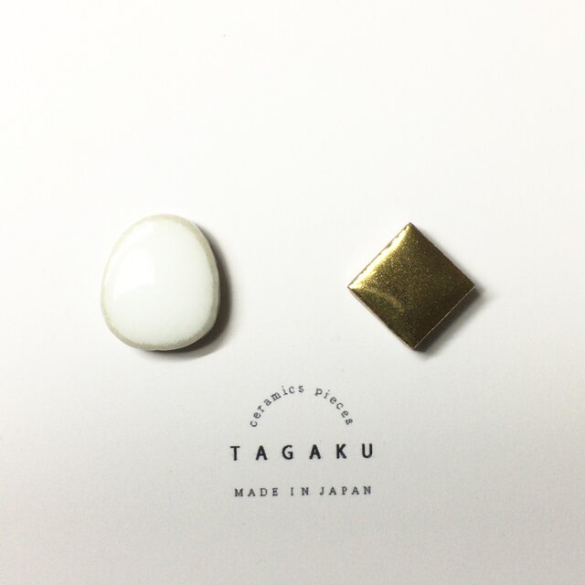 TP-38 磁器タイルのピアスの画像1枚目