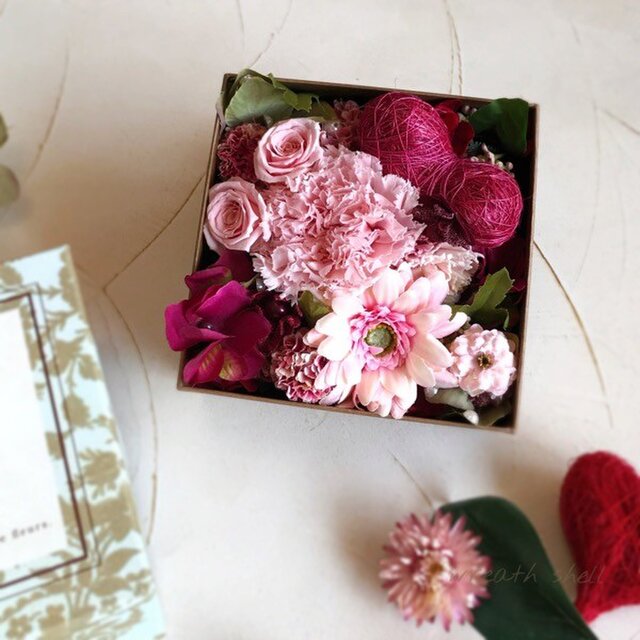 Box Flower かわいいピンクの画像1枚目