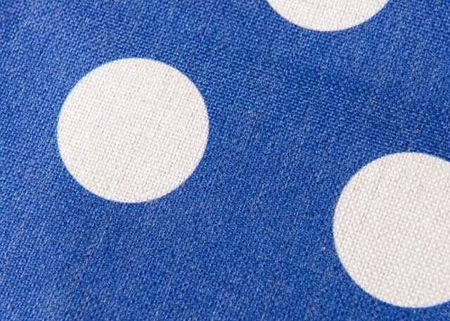 ランチョンマット 北欧柄 ブルー ドット 2枚組 天然リネン 45×32cm