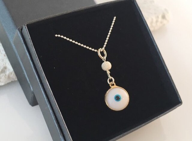 Evil Eye ◆邪眼除け御守り◆SV チェーンペンダントの画像1枚目