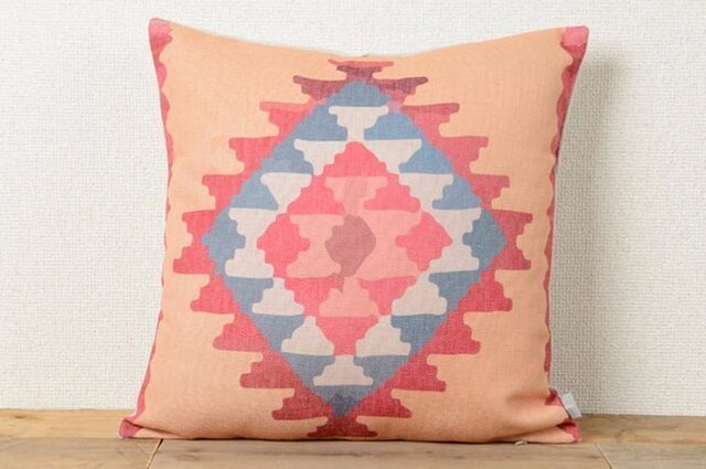 クッションカバー 45×45cm オレンジ キリム LAMOPPE jubileecushioncclmp007の画像1枚目