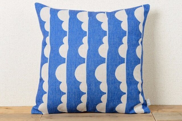 クッションカバー 45×45cm 北欧風 ブルークラウドライン jubileecushioncc098ymの画像1枚目