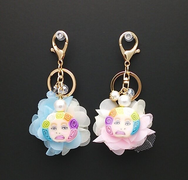 春花ポンポン ナオミバッグチャーム W/P Bu cha~シリーズ new ※ポンポン取り外し可能!の画像1枚目