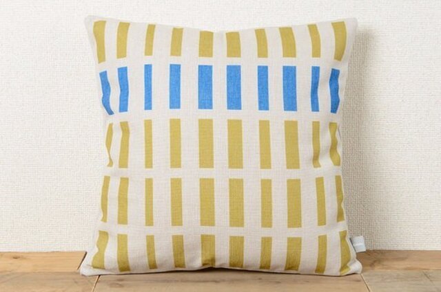クッションカバー 45×45cm 北欧風 ブルーライン スクエアチェック jubileecushioncc085ymの画像1枚目