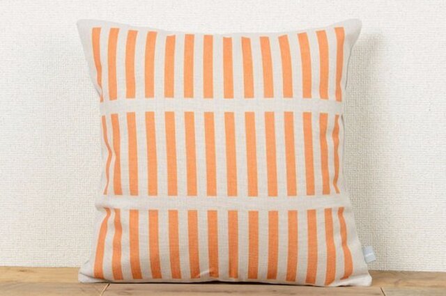クッションカバー 45×45cm 北欧風 オレンジウインド 天然リネン jubileecushioncc082ymの画像1枚目