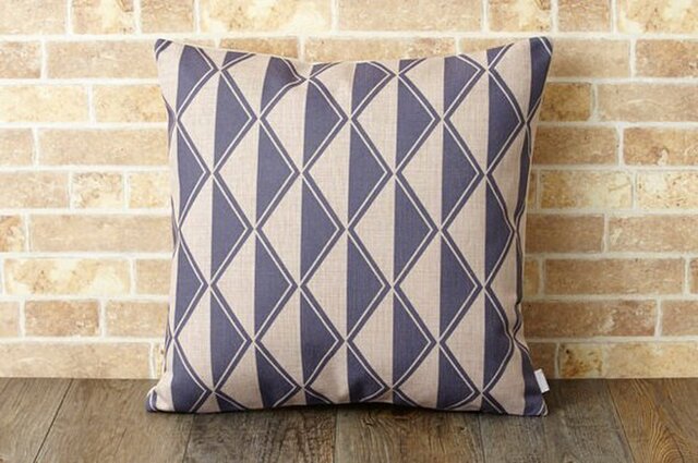 クッションカバー 45×45cm シンプル 天然リネン グレーダイヤモンド jubileecushionse152aの画像1枚目