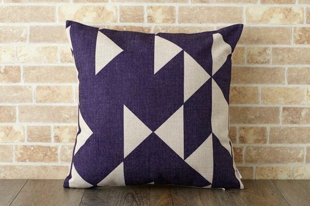 クッションカバー 45×45cm 北欧デザイン パープルダイヤモンド jubileecushionse497の画像1枚目