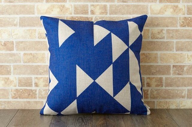 クッションカバー 45×45cm 北欧デザイン ブルーダイヤモンド jubileecushionse493の画像1枚目