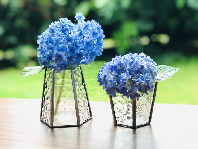 【受注制作品】*再販*花瓶・Paire(クリア)の画像1枚目