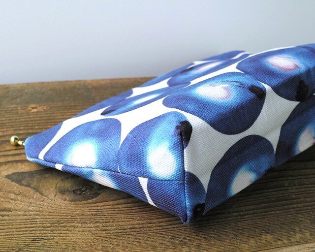 朝顔（あさがお）」オリジナル柄の手作り小物ポーチ | iichi