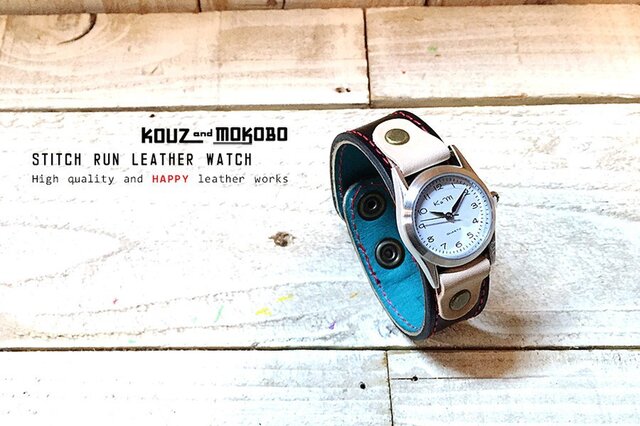 STITCH RUN LEATHER WATCH ⌚ 腕時計 // 受注生産の画像1枚目