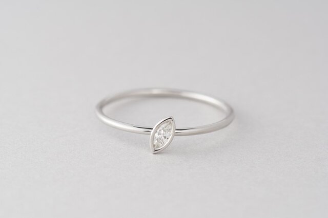 Marquise Ptマーキスカットダイヤモンドリングの画像1枚目