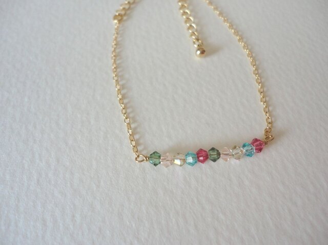 スワロフスキー ダルシス キャンディ ペンダント ブレスレット キャンディーカラーのスワロフスキーブレスレット | iichi 日々