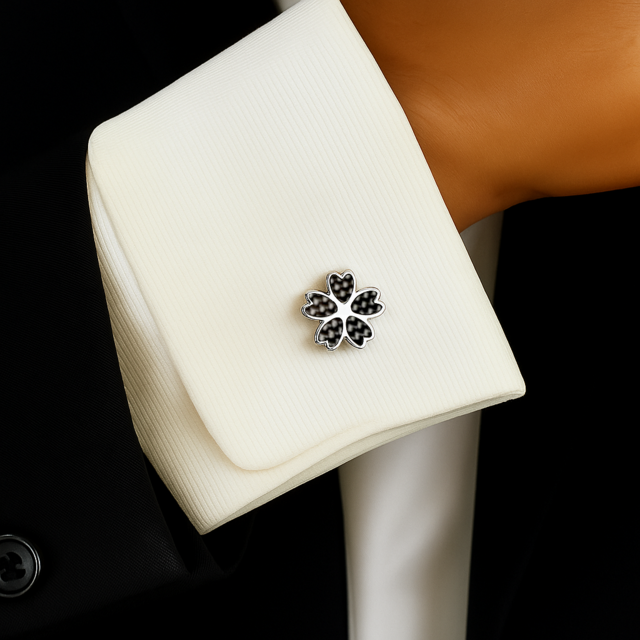 【桜カフスボタン】通年使えるデザイン / おしゃれなプレゼントにも