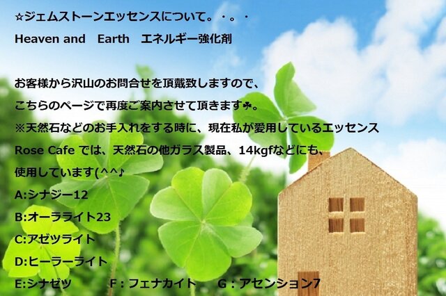 (1047)Rose Cafe Accessoryで使用しているエネルギー強化剤:ジェムストーンエッセンスについて。・。・の画像1枚目
