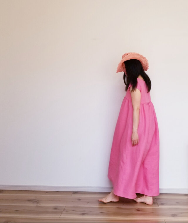 リネンのフィッシュテールワンピース