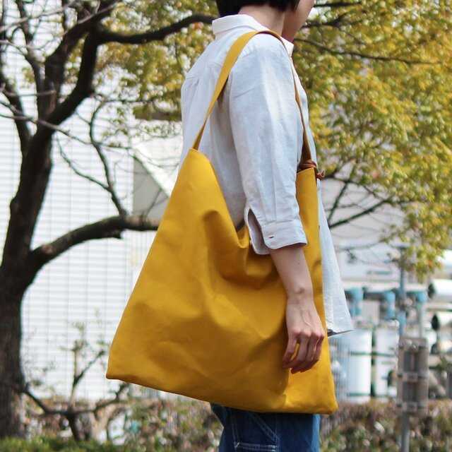 canvas50:イエロー(倉敷帆布セミショルダーバッグ) の画像1枚目