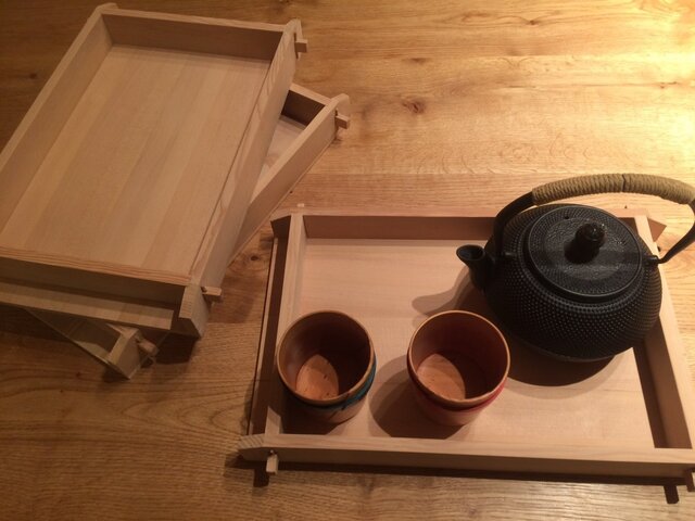 木彫　トレイ　トレー 昔の道具 モロブタ型の木のトレイ（トレー） | iichi 日々の暮らしを