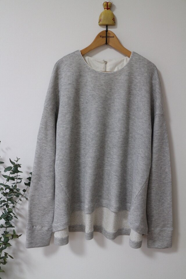 春★綿混  裏毛ニット トップス★