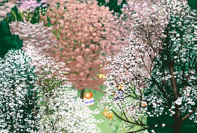 吉野山でかくれんぼポストカード【2枚組】の画像1枚目
