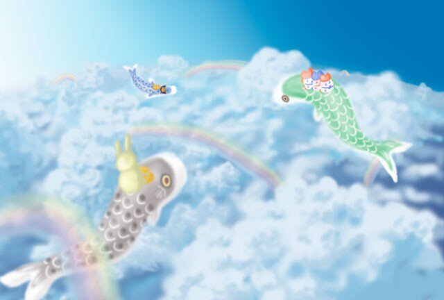 空とこいのぼりのポストカード【2枚組】の画像1枚目