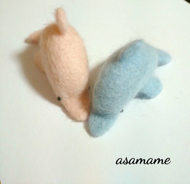 つぶらな瞳のイルカさん❤ラブラブ❤カップル ウェルカムドールの画像1枚目