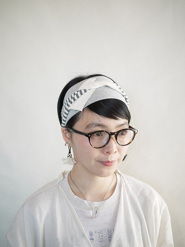 patchwork turban (cotton×linen mix 17ss-d)の画像1枚目