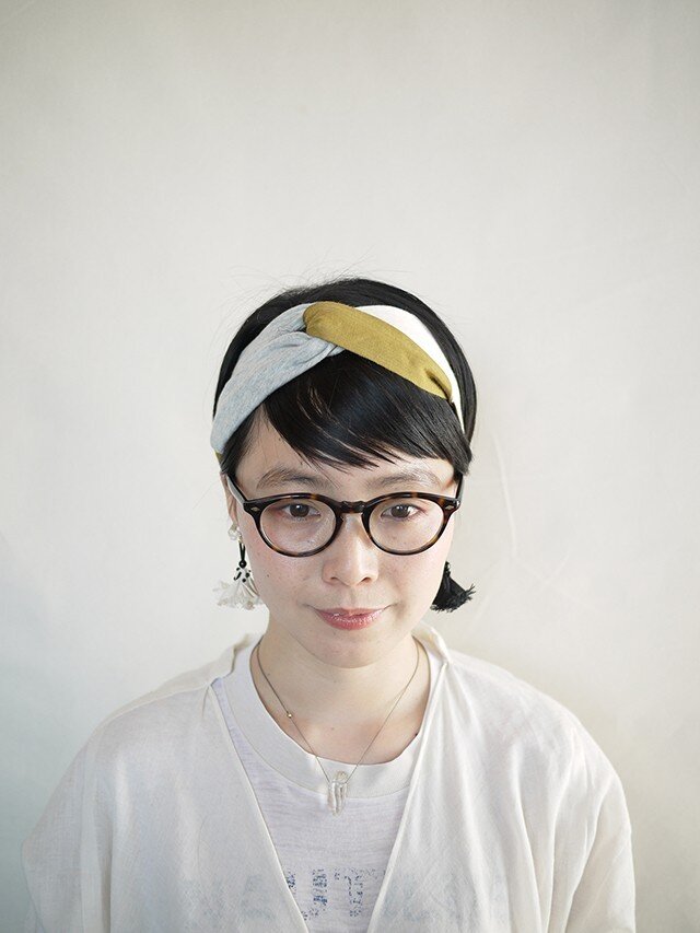 patchwork turban (cotton×linen mix 17ss-f)の画像1枚目
