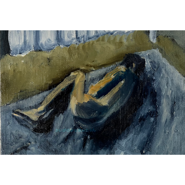 原画「スネちゃん」サムホール・油彩画