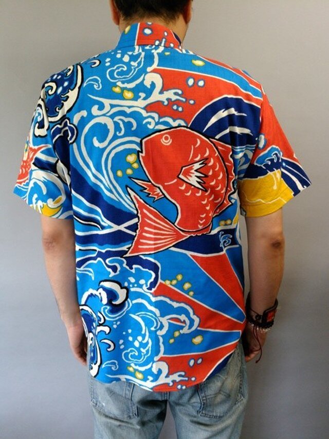 半袖和柄シャツ（大漁旗柄） | iichi 日々の暮らしを心地よくする 