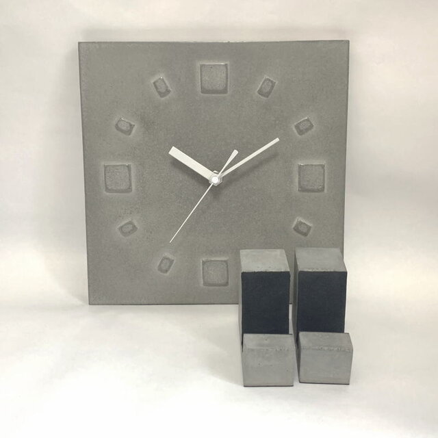 立て掛け型置き時計コンクリート製 -コンクリート/モルタル/セメント