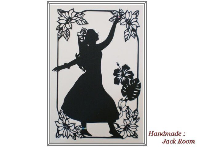 メルヘン切り絵I42 フラガール | iichi 日々の暮らしを心地よくする