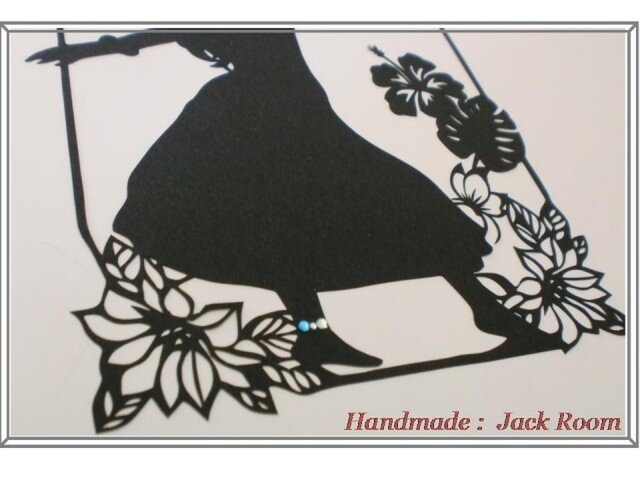 メルヘン切り絵I42 フラガール | iichi 日々の暮らしを心地よくする