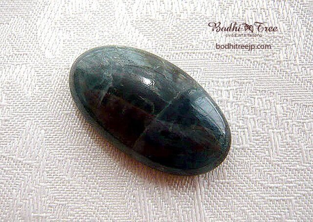 特大】ブラック・アクアマリン（モスアクア）カボションルース-b