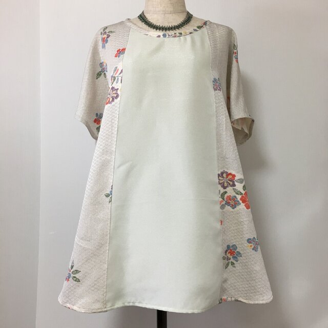 正絹着物リメイク チュニック フリーサイズ