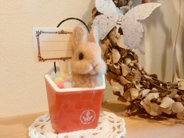 羊毛ウサインプレート☆ネザーの画像1枚目