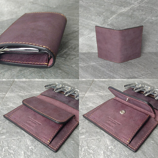 D58【ロロマレザー　牛本革】　小銭入れ　ケース　ハンドメイド ecce19c4109bee99ceb7eefbc206f8