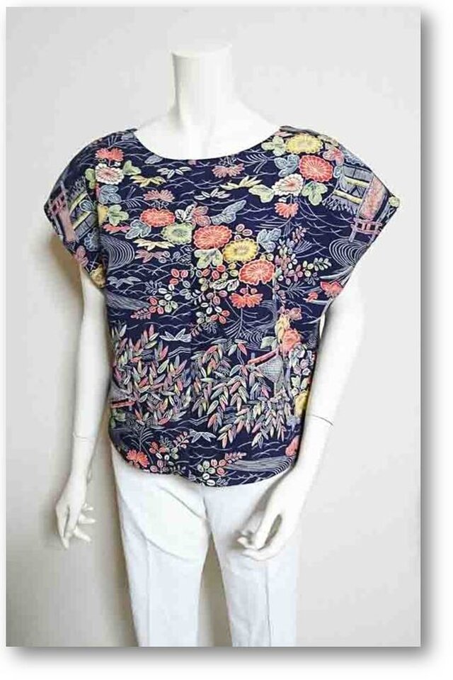 22小紋リメイクプルオーバー