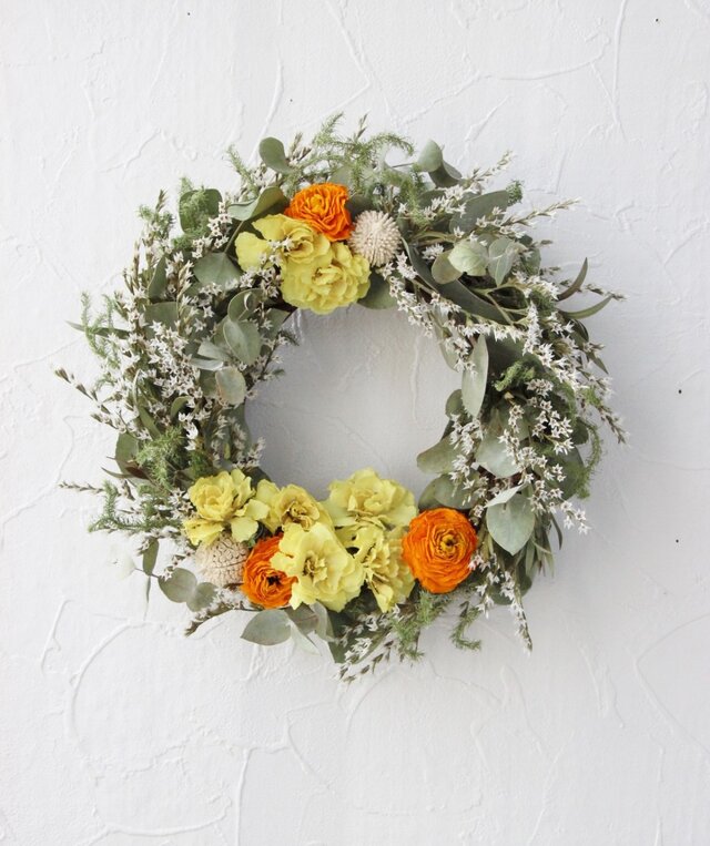 カーネーションとデュモサのリース