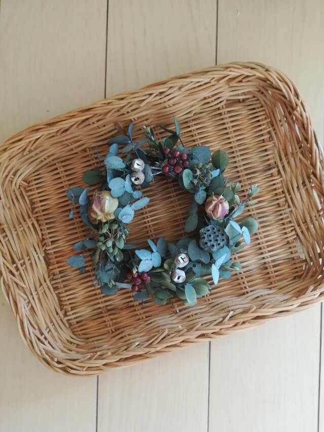 さりげないmini  wreath { ユーカリ×実物}