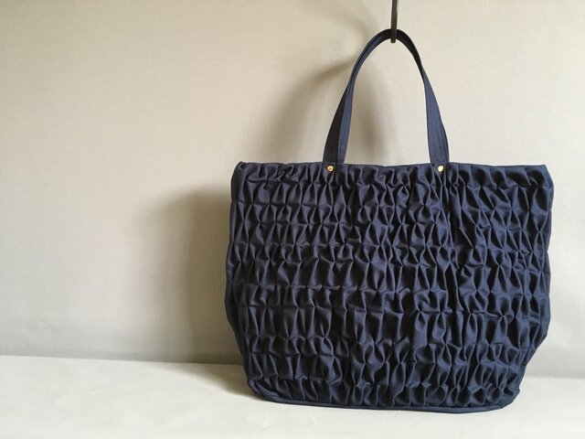 Smocking tote bag【M】の画像1枚目