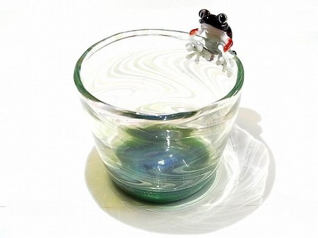 Frog Glass カップ【kengtaro/ケンタロー】 カエル ボロシリケイトガラスの画像1枚目