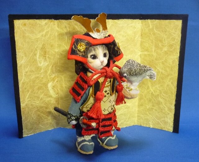五月人形 猫武者人形 お供は鷹君 | iichi 日々の暮らしを心地よくする