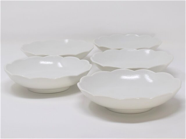 カマチ陶舗　有田焼　ホワイト陶器皿 5枚セット カマチ陶舗有田焼ホワイト陶器皿 5枚セット
